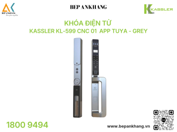 Khóa điện tử Kassler KL-599 CNC 01  App Tuya - Grey